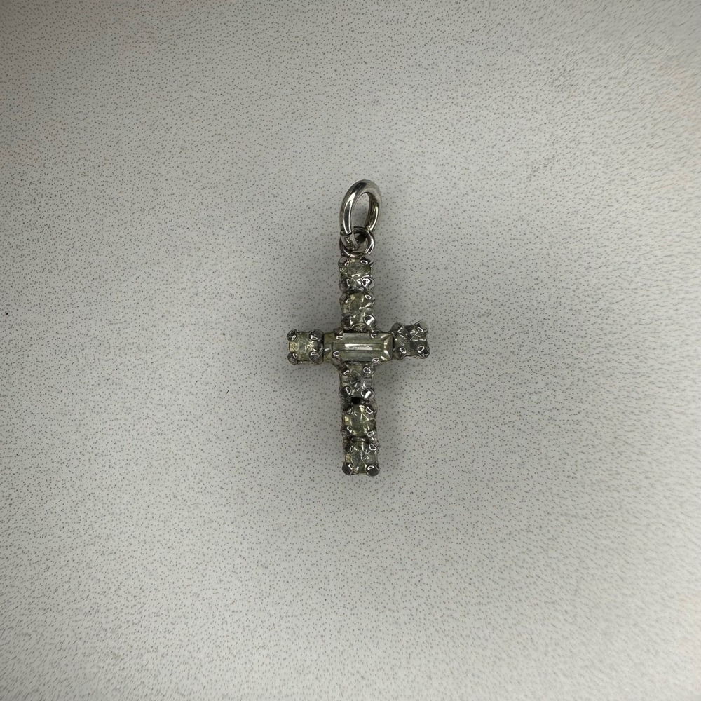 Jay Flex Sterling Silver Rhinestone Cross‎ Pendant Charm Religious Jewelry
